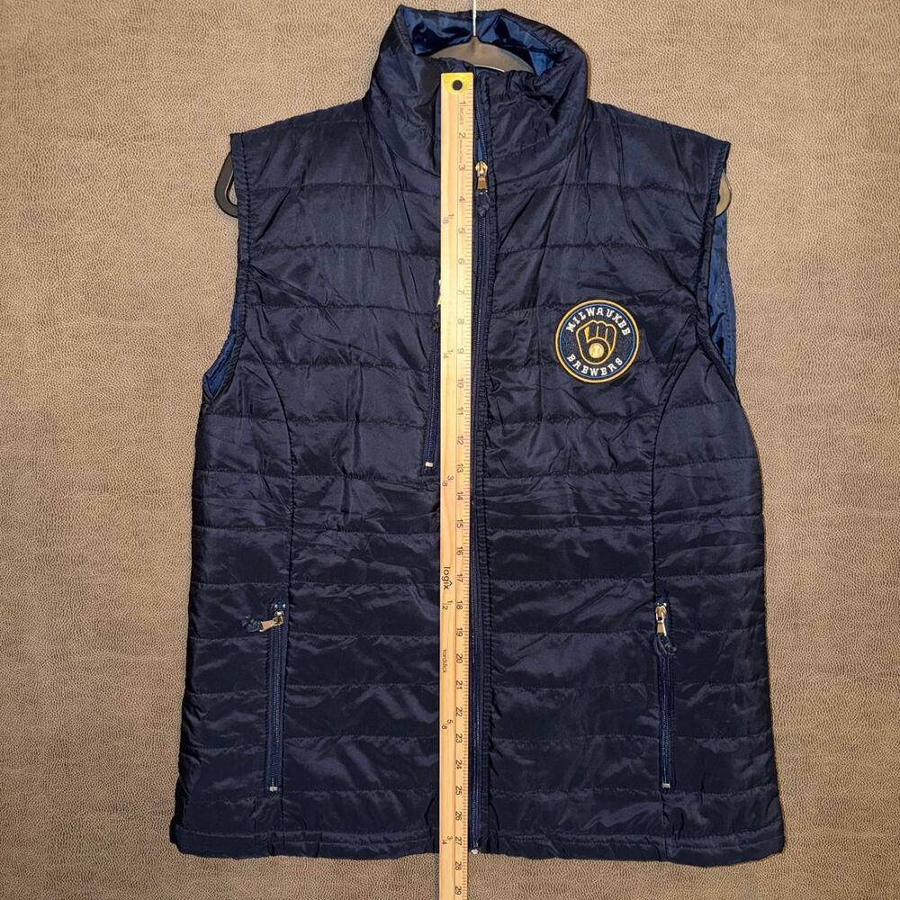 Milwaukee Brewers Navy blue puffer vest with quilted design - Picture 5 of 8
